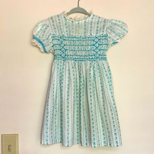 Vintage Polly Flinders size 4 smocked Floral dress